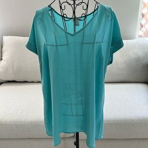 Maternity blouse, azure blue